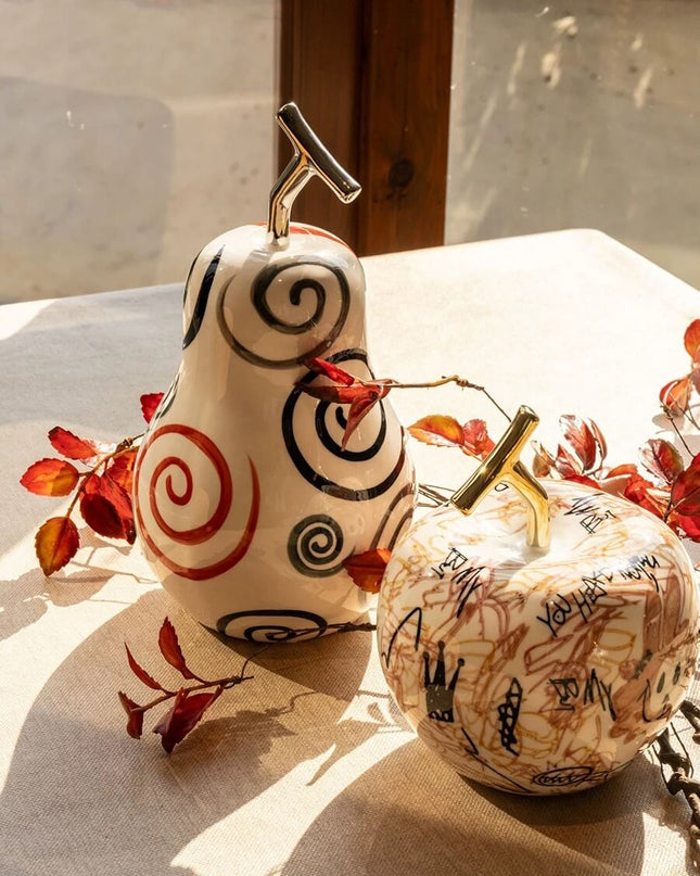Ceramic Pumpkin Hand-painted Living Room Decor - Halloween Edition