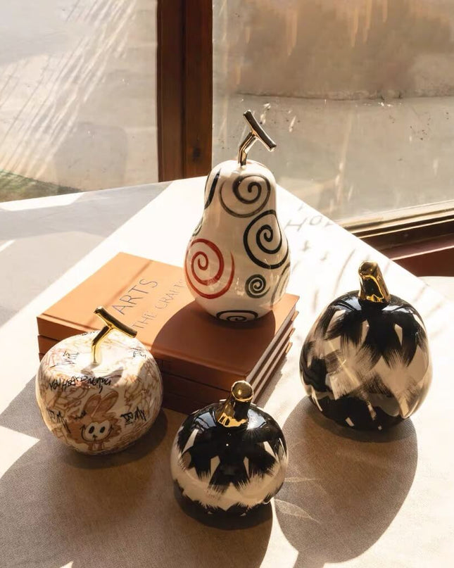 Ceramic Pumpkin Hand-painted Living Room Decor - Halloween Edition