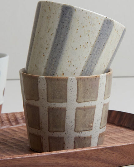 Wabi-Sabi Hand-Painted Ceramic Latte Coffee-Mug Series