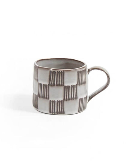 Striped Ceramic Matchstick Hand-painted Coffee Cup & Mug and handle- Fall Edition