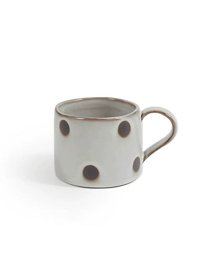 Ceramic Polka Dot Latte Mug - Handle