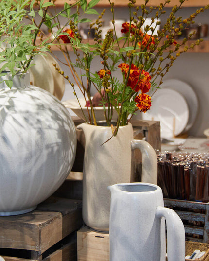 Wabi-Sabi Style Large Ear Ceramic Vase & Teapot