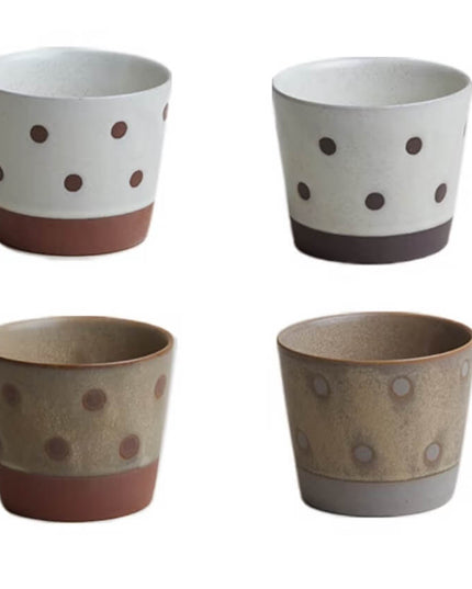 Wabi-Sabi Hand-Painted Ceramic Latte Coffee-Mug Series