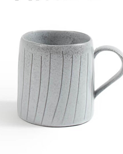Striped Ceramic Matchstick Hand-painted Coffee Cup & Mug and handle- Fall Edition
