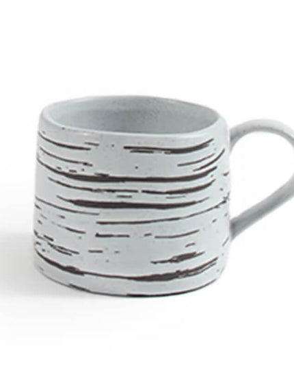 Striped Ceramic Matchstick Hand-painted Coffee Cup & Mug and handle- Fall Edition