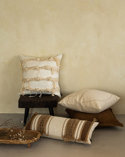 Natural Breathable Antique Cotton Linen Hemp Rope Throw Pillow
