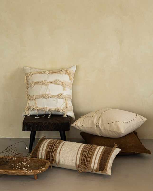 Natural Breathable Antique Cotton Linen Hemp Rope Throw Pillow
