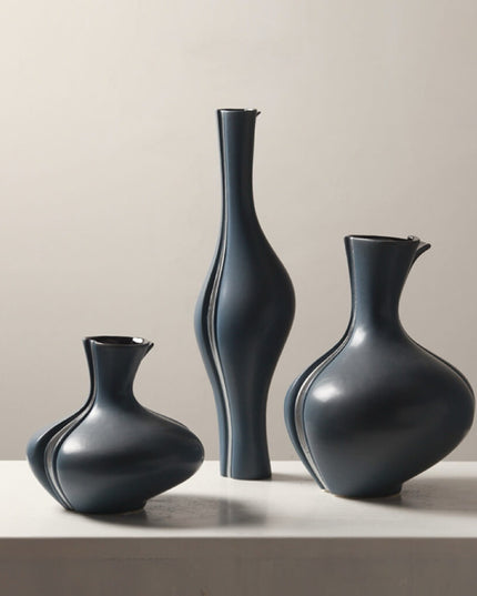Wabi-Sabi Art Ceramic Textured Vase