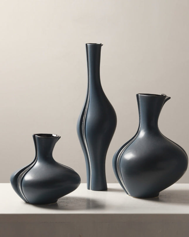 Wabi-Sabi Art Ceramic Textured Vase