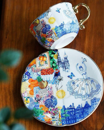 Ballet Dancer Ceramic Tea & Coffee Cup Set