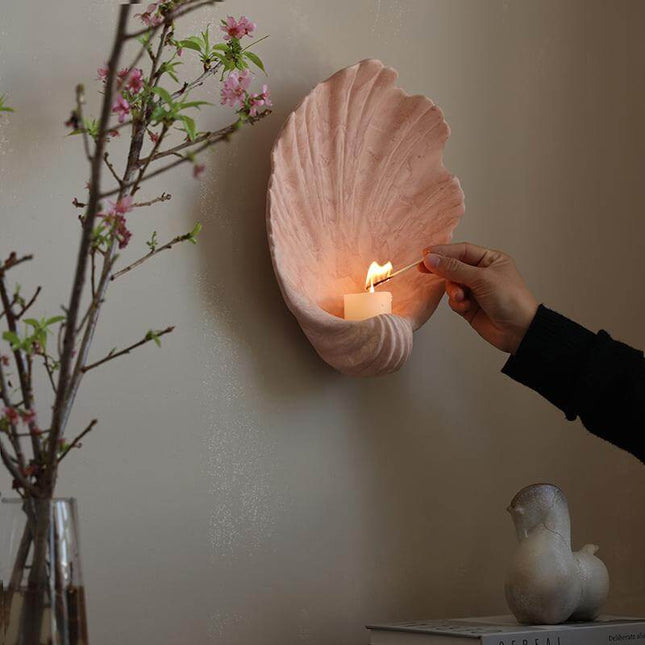 Shell Ceramic Wall Candle Decoration
