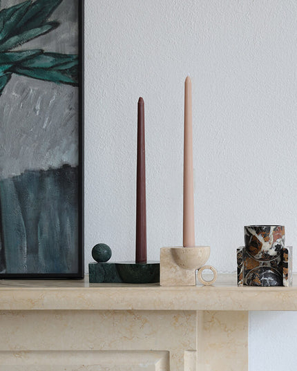 Natural Marble Candleholder & Decorative Base