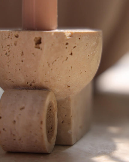 Natural Marble Candleholder & Decorative Base