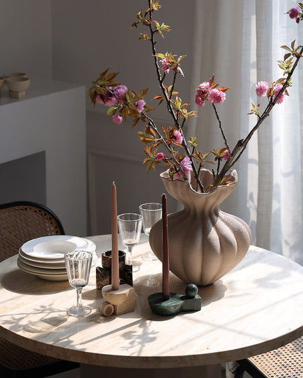 Natural Marble Candleholder & Decorative Base