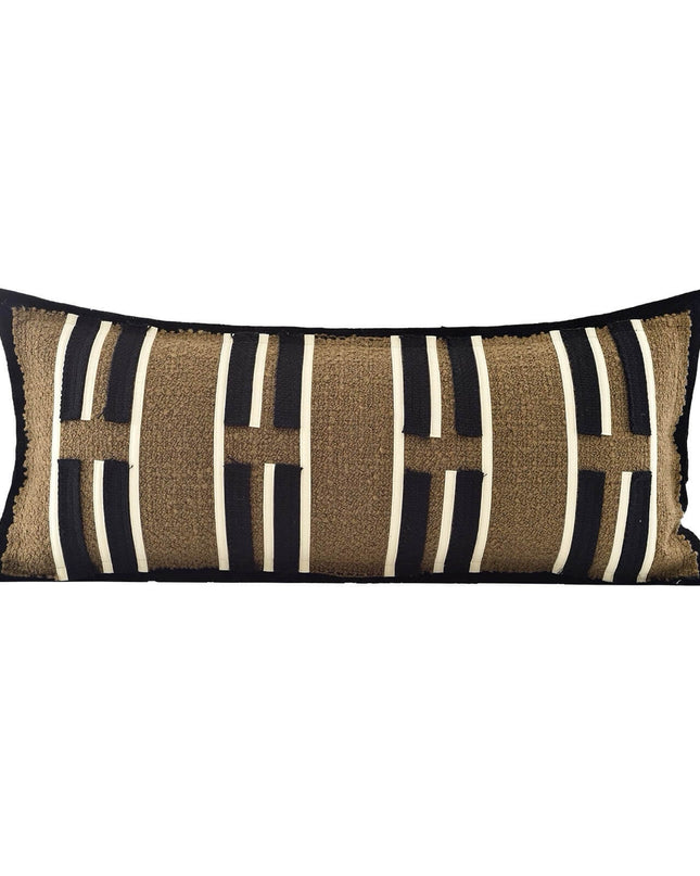 Antique Hand-Knotted Cotton-Linen Pillow