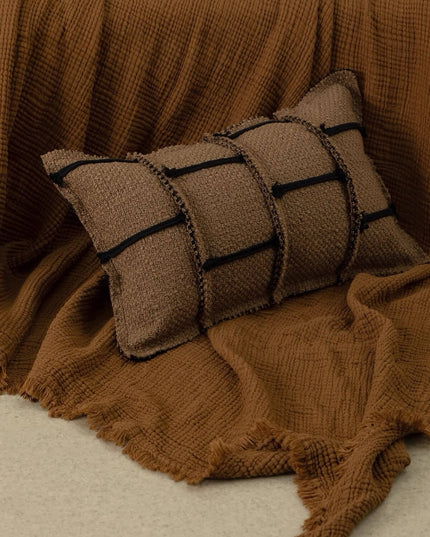 Antique Hemp Rope Patchwork Cushion