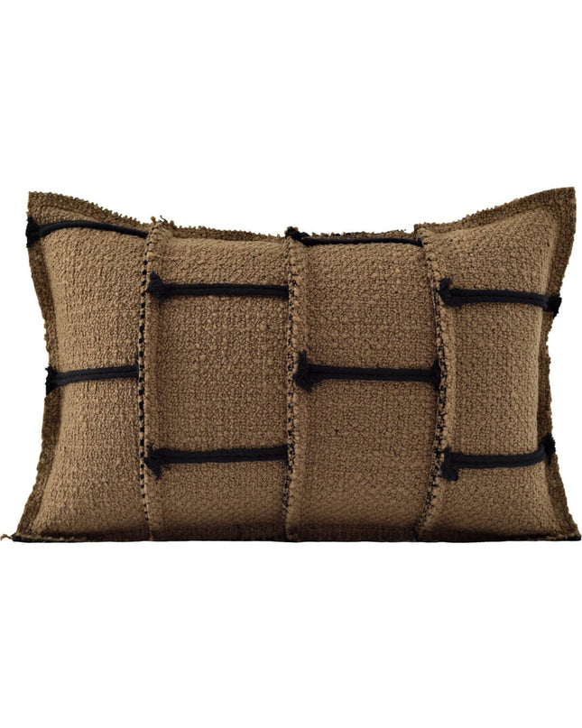 Antique Hemp Rope Patchwork Cushion