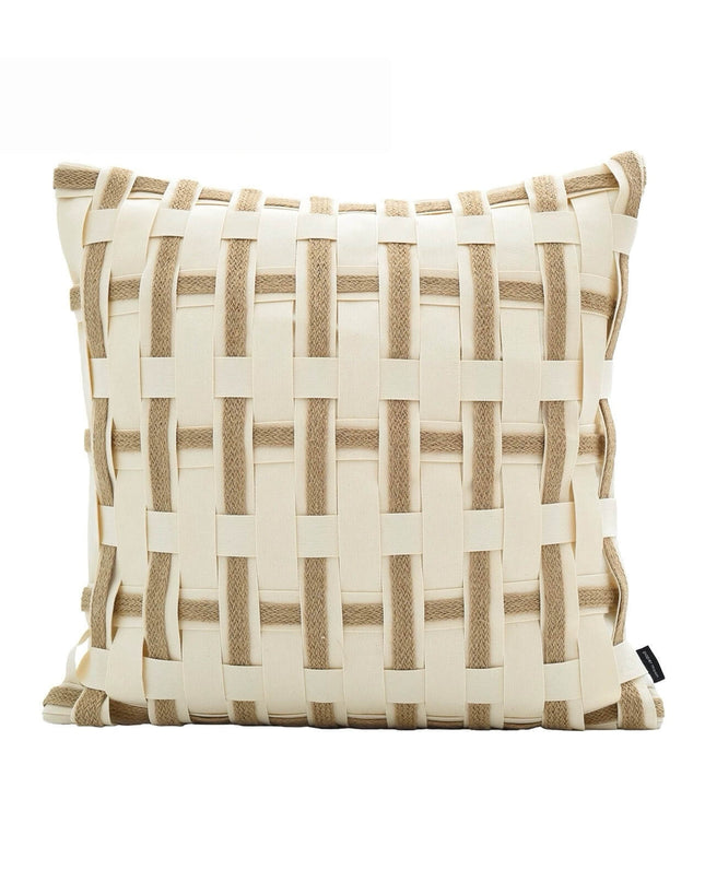 Antique Hand-Woven Cotton Linen Cushion