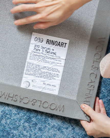 Silky Blue Wool Rug