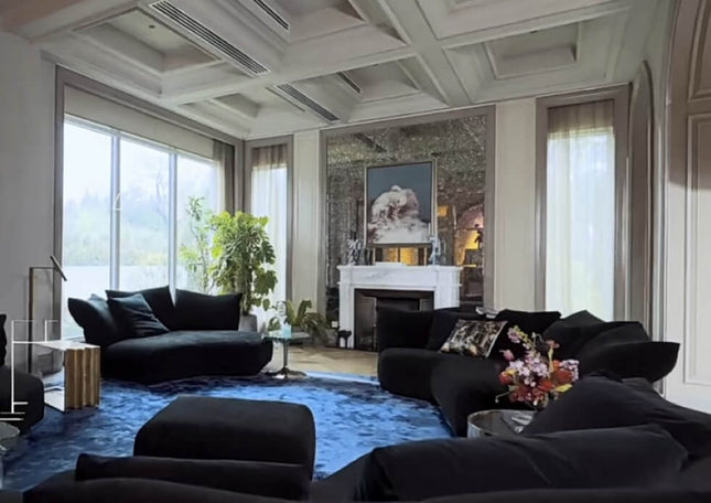 Silky Blue Wool Rug