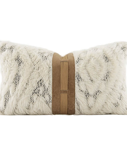 Modern Wool Patchwork Lumbar Pillow