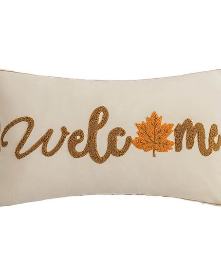 Autumn Pumpkin Embroidered Pillow - Halloween Edition