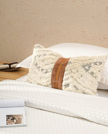Modern Wool Patchwork Lumbar Pillow