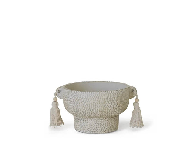 Modern Double-Handled Flower Pot & Tassel