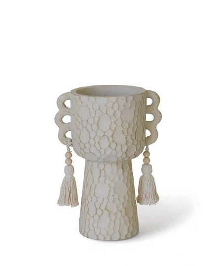 Modern Double-Handled Flower Pot & Tassel