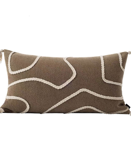 Modern Living Room Embroidered Linen Throw Pillows