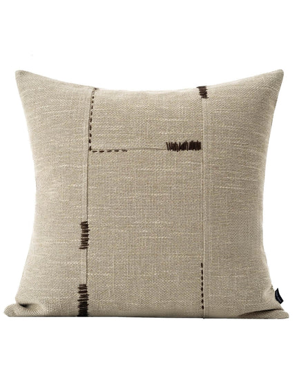 Modern Living Room Embroidered Linen Throw Pillows