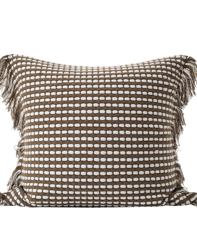 Modern Hand-knotted Cotton Linen Pillow