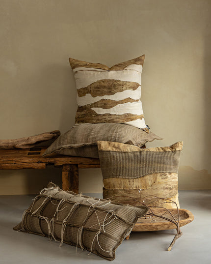 Wabi-Sabi Style Oil Painting Art Throw Pillows