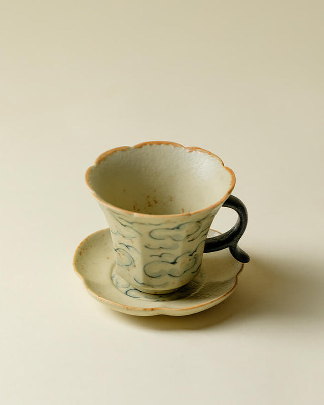 Japan Calm Hand Painted Espresso Ceramic Cup Set