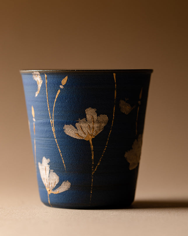 Vintage Kranin Blue Ceramic Mug - Autumn Edition