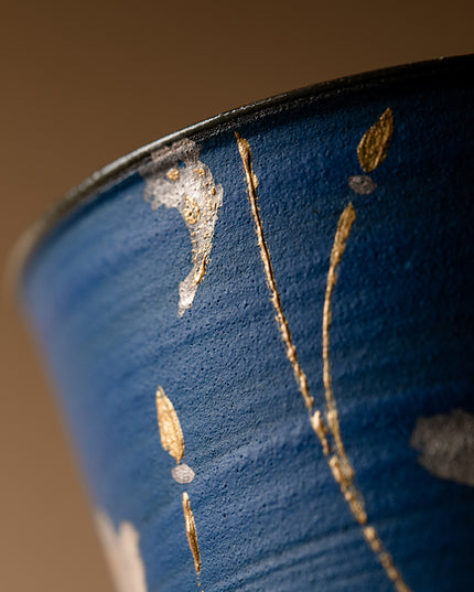 Vintage Kranin Blue Ceramic Mug - Autumn Edition