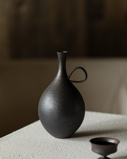 Kiln-Changed Ceramic Art Vase - Japanese Artisan