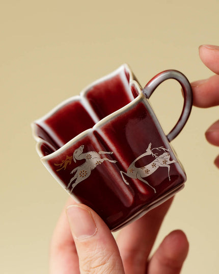 Christmas Reindeer Ceramic Espresso Cup - Christmas Edition