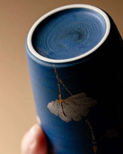 Vintage Kranin Blue Ceramic Mug - Autumn Edition
