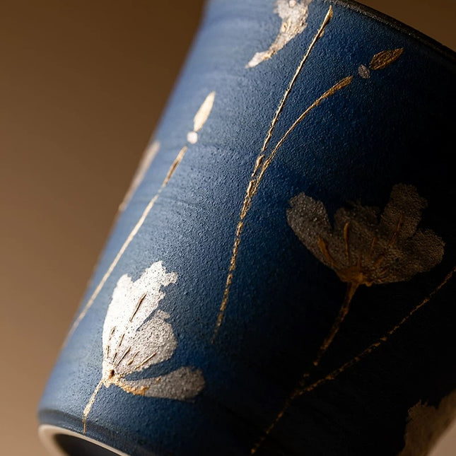 Vintage Kranin Blue Ceramic Mug - Autumn Edition