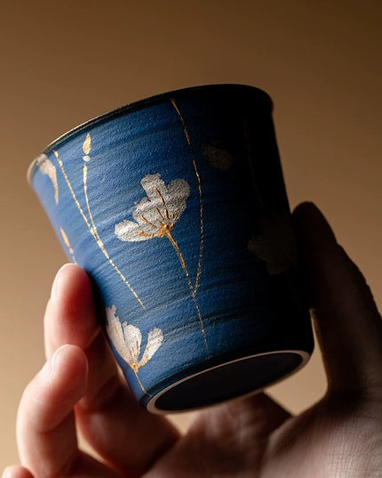Vintage Kranin Blue Ceramic Mug - Autumn Edition