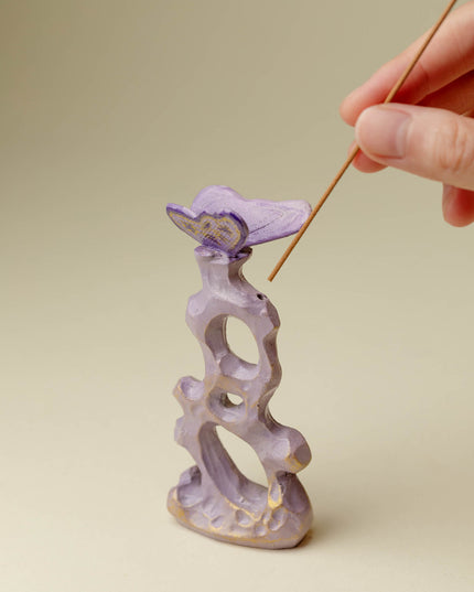 Japanese Lucky Butterfly Ceramic Incense Holder