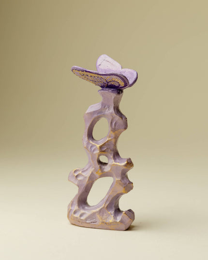 Japanese Lucky Butterfly Ceramic Incense Holder