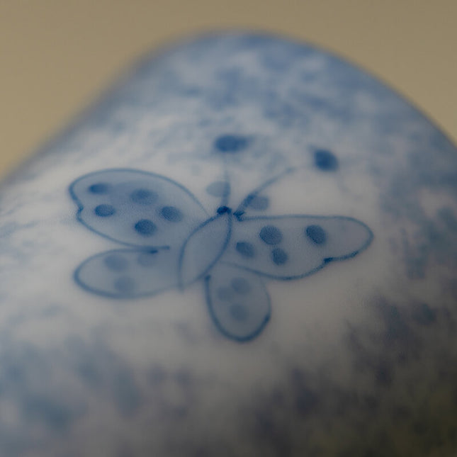 Blue&White Lucky Butterfly Ceramic Espresso & Tea Mug