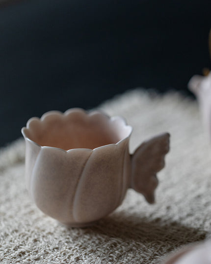 Japanese Lucky Butterfly Ceramic Espresso & Tea Cup