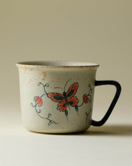 Japanese Lucky Butterfly Ceramic Mug