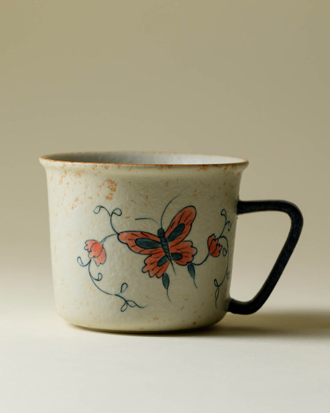 Japanese Lucky Butterfly Ceramic Mug