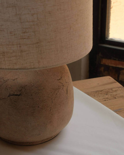 Antique Modern Ceramic Art Linen Fabric Table Lamp