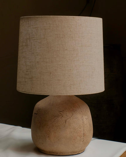 Antique Modern Ceramic Art Linen Fabric Table Lamp