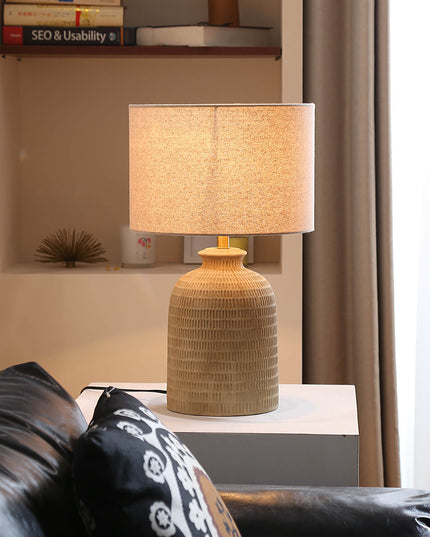 Modern Decorative Ceramic Table Lamp &Linen Shade